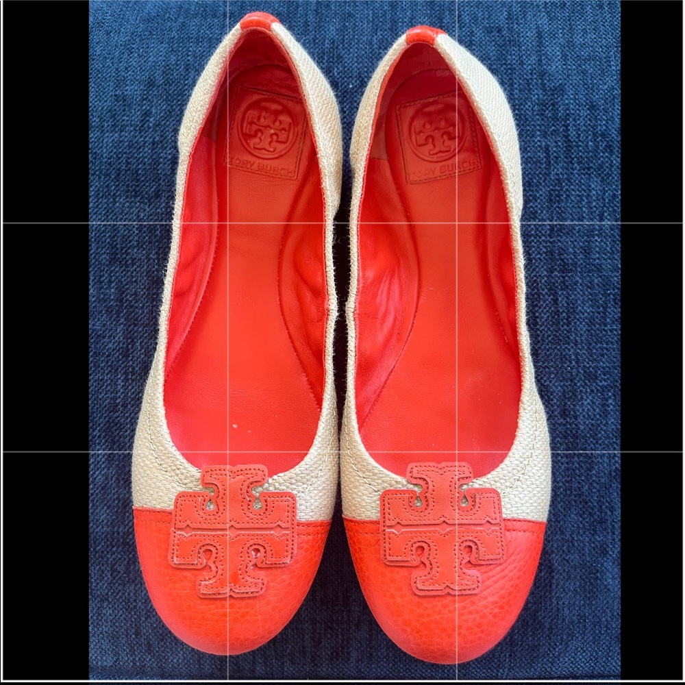 Tory Burch | Carita Raffia Straw Ballerina Flats